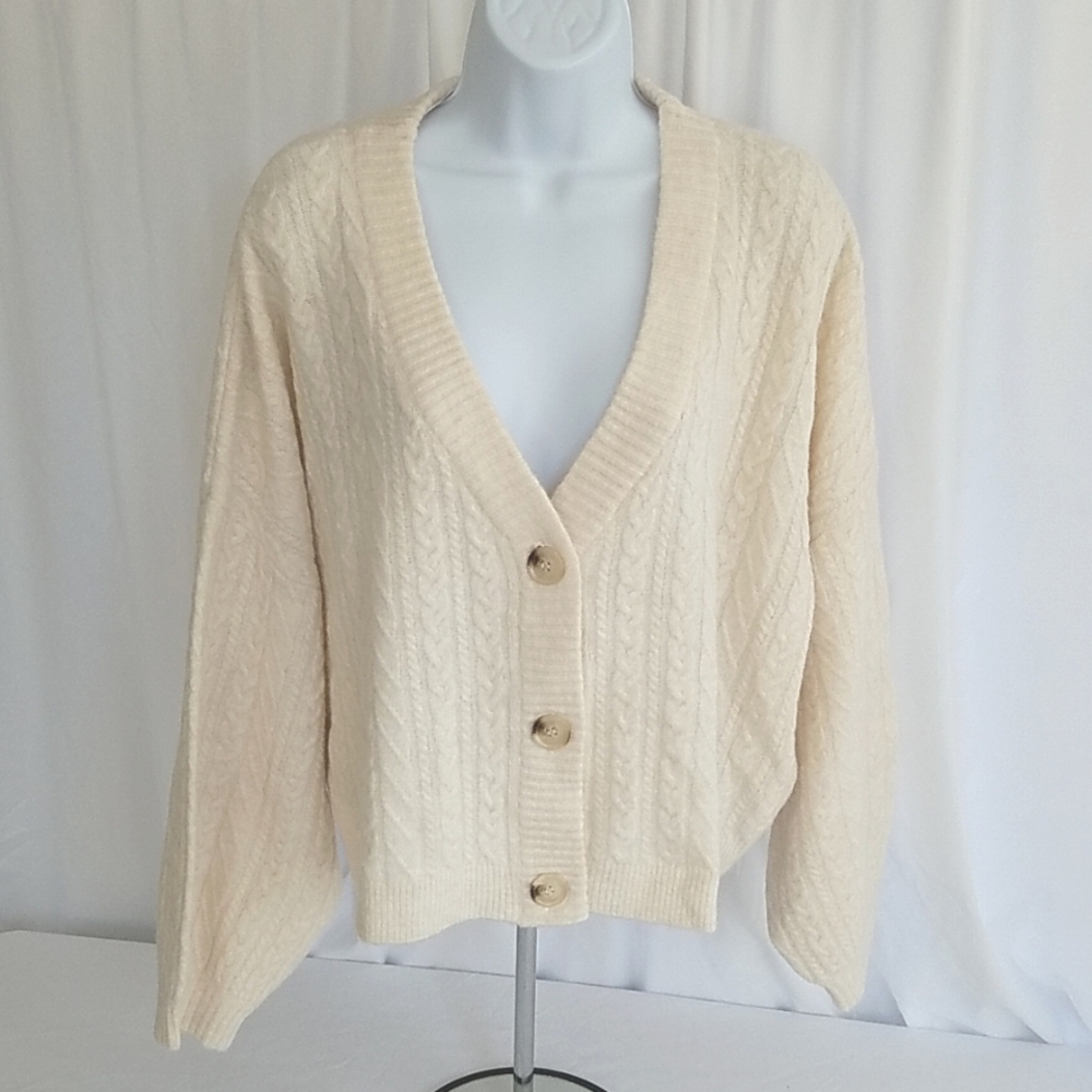 Edited Etta Beige Cardigan Sweater Size 12